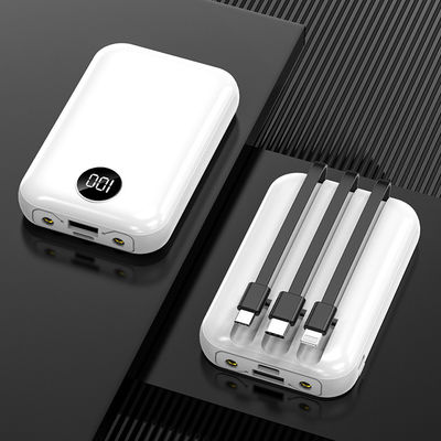 10000mAh شاحن لاسلكي محمول شاشة LCD يحمل في ثناياه عوامل بنك الطاقة كابل