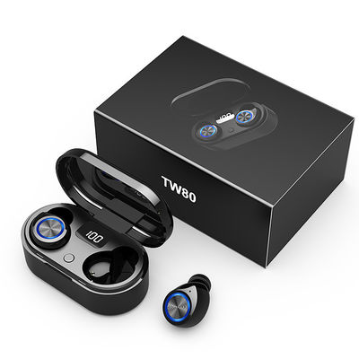 سماعات رأس بلوتوث هاي فاي ستيريو TWS TW80 V4.2 صغيرة الهدف
