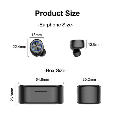 Fingerprint Touch TW80 55mAh سماعات بلوتوث مقاومة للتعرق