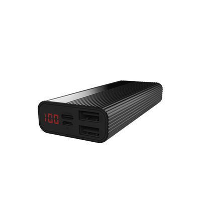 شاشة LCD معدنية 121 ملم بنك طاقة USB مزدوج