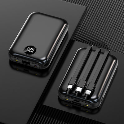 10000mAh شاحن لاسلكي محمول شاشة LCD يحمل في ثناياه عوامل بنك الطاقة كابل